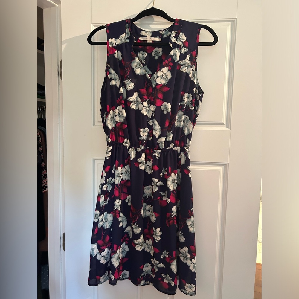 Hawthorn navy floral dress, M